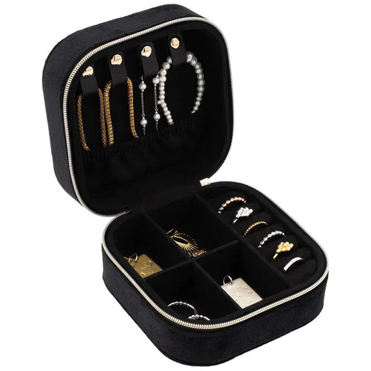 Boîte à Bijoux Carrée – Rangement Compact et Protection Optimale