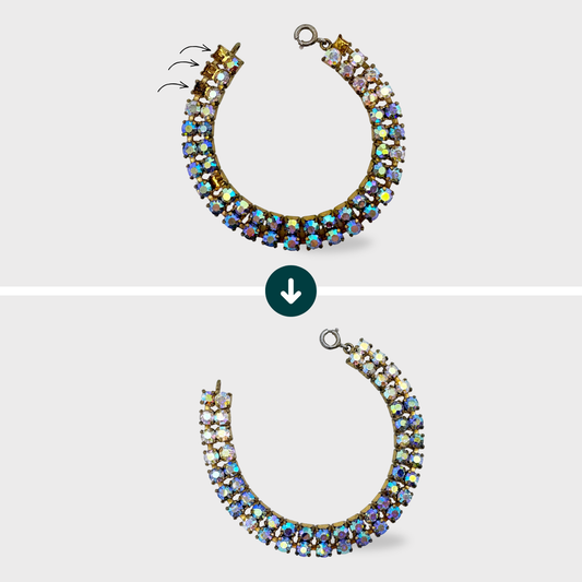 Remettre ou ajouter un ou plusieurs strass - Bracelet chaîne