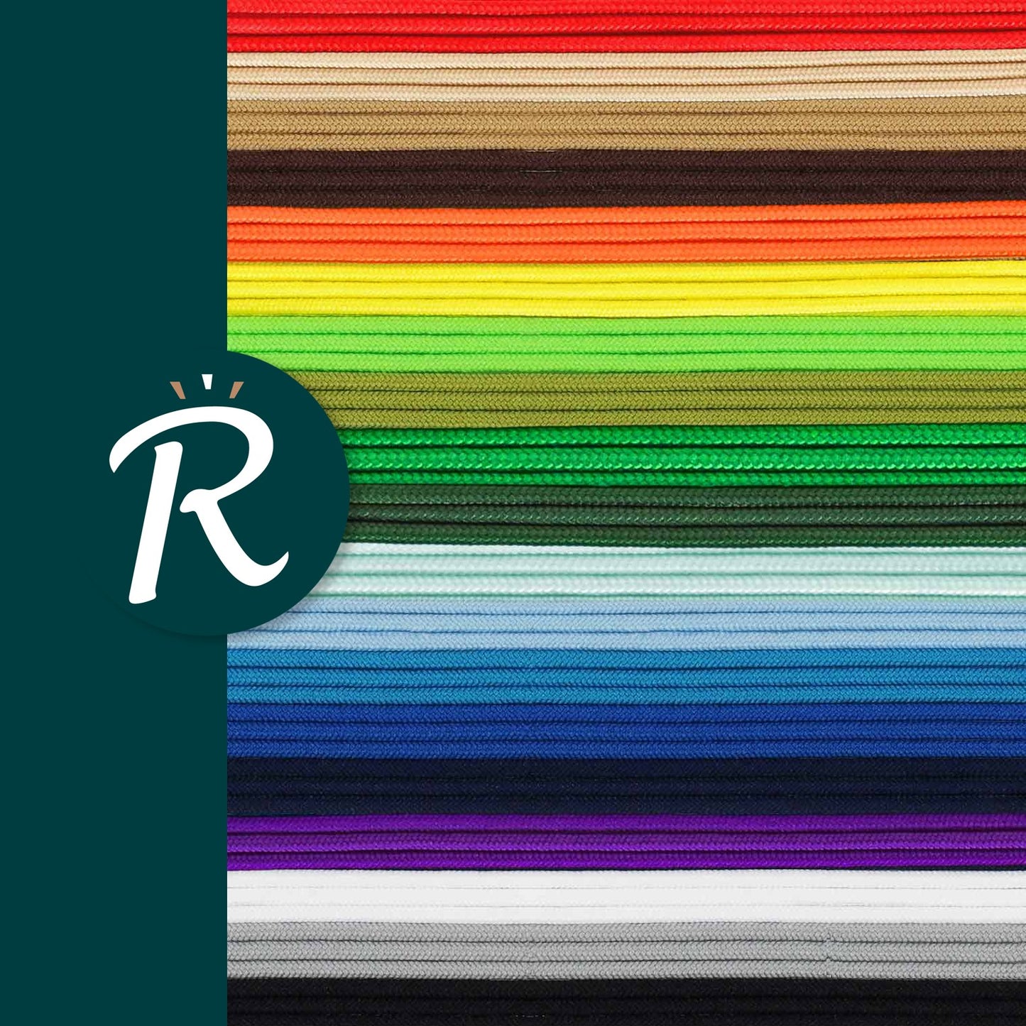 Photo avec les différentes couleurs de cordons proposées