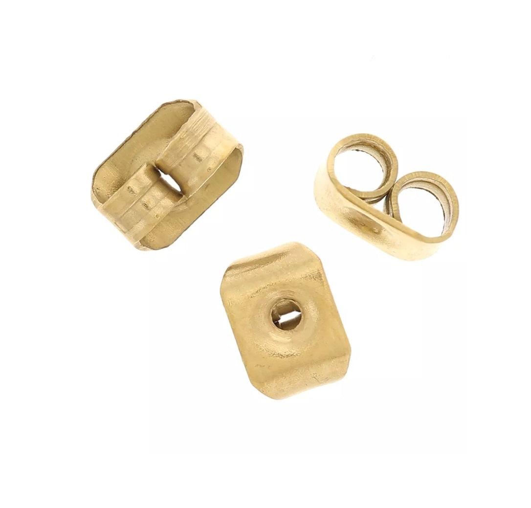Poussettes clous d'oreilles - Acier inox 304L doré