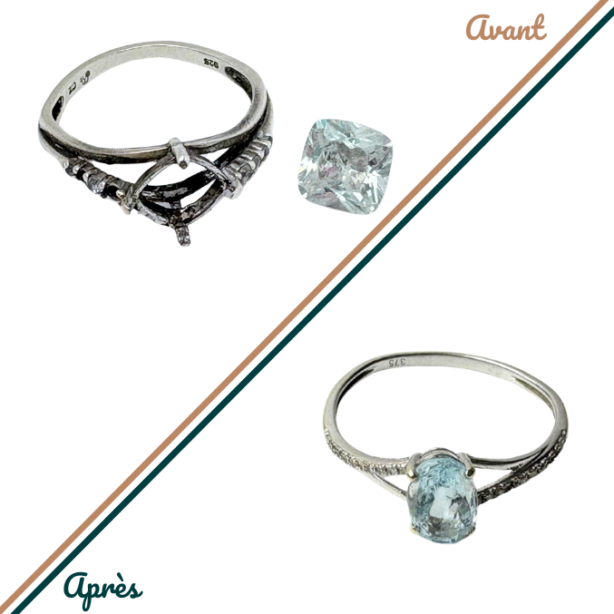 Remettre ou ajouter une pierre - Bague