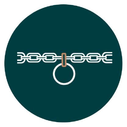 Pictogramme pour le changement d'anneau d'un pendentif pour un collier en chaine