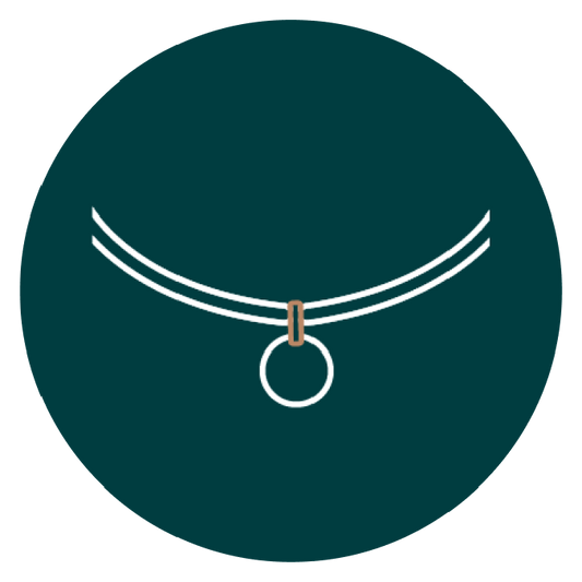 Pictogramme pour la réparation du changement d'anneau de pendentif sur collier en cordon
