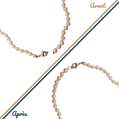 Changer le fermoir - Collier perles