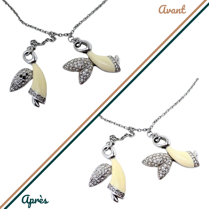 Remettre ou ajouter strass - Collier chaîne
