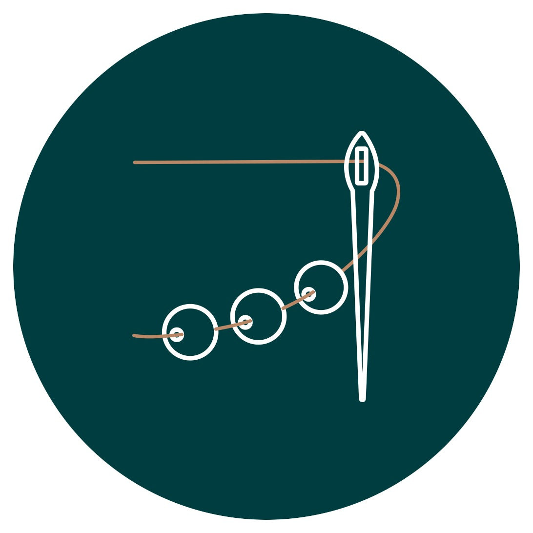 Icône correspondant à la restauration de renfilage de perles pour un bijou