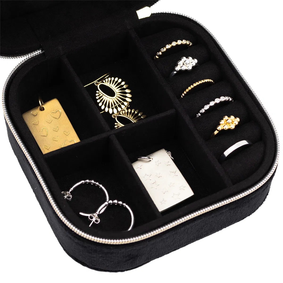 Boîte à bijoux carrée Noire