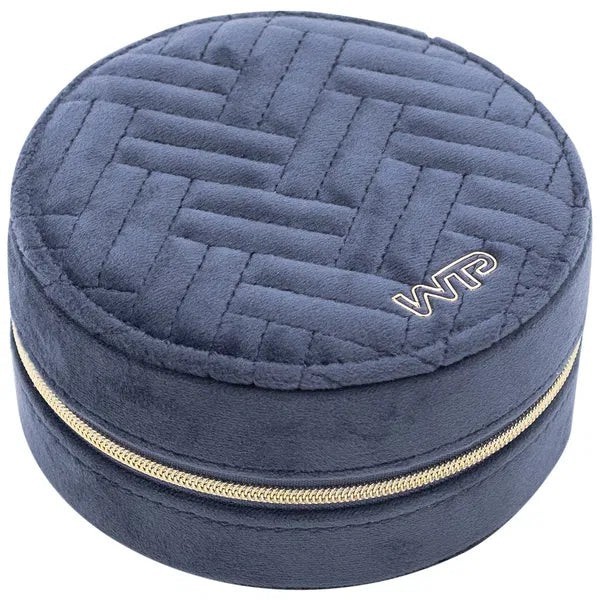Boîte à Bijoux Ronde bleue – Rangement Élégant et Compact pour Vos Bijoux