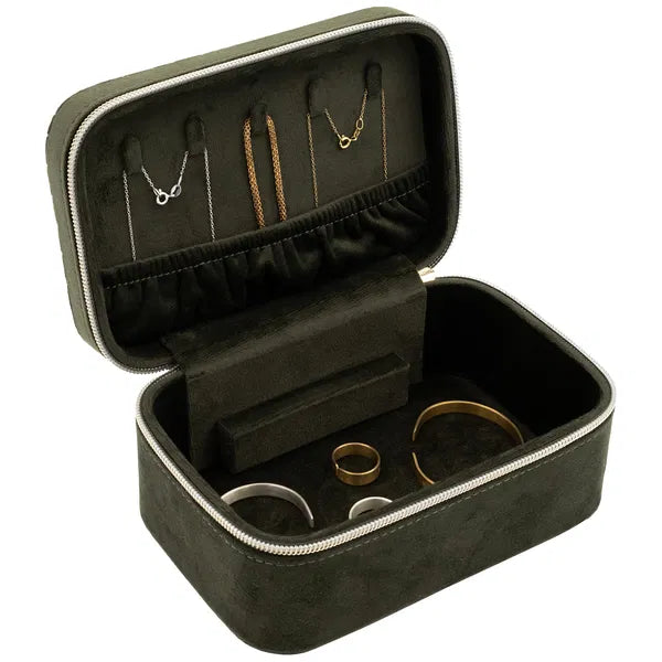 Boîte à Bijoux Rectangulaire kaki – Rangement Élégant et Protection Optimale
