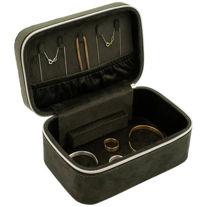 Boîte à Bijoux Rectangulaire kaki – Rangement Élégant et Protection Optimale