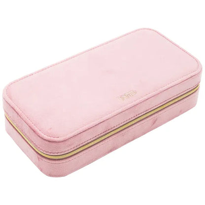 Image de la boîte à bijoux rose rectangulaire fermée