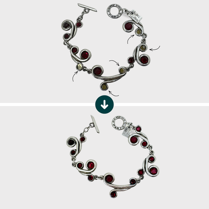 Remettre ou ajouter un ou plusieurs strass - Bracelet chaîne