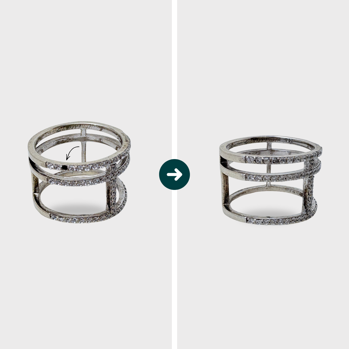 Remettre ou ajouter un ou plusieurs strass - Bague